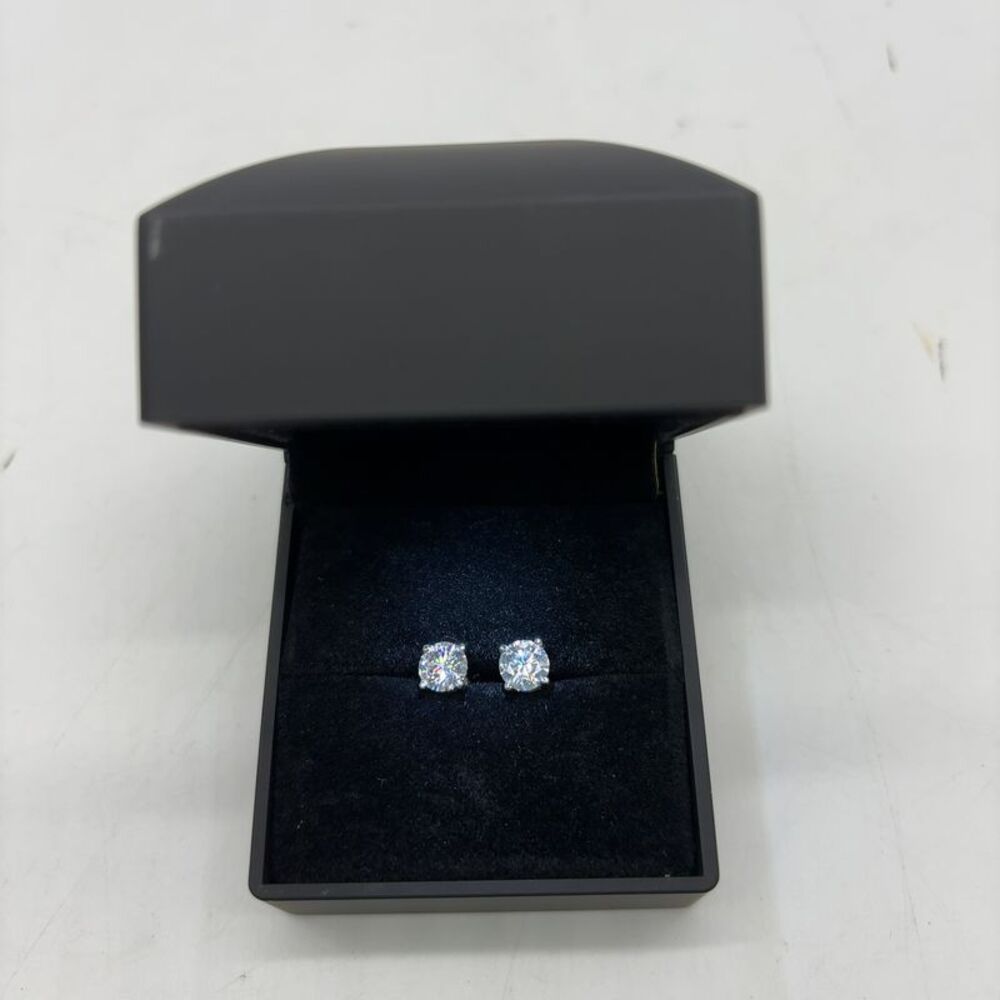 Zales Silver Earrings in Box